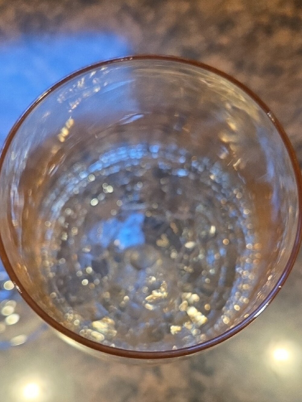 Amber Crackle  Wine Glasses - Set of 2 - Picture 4 of 6